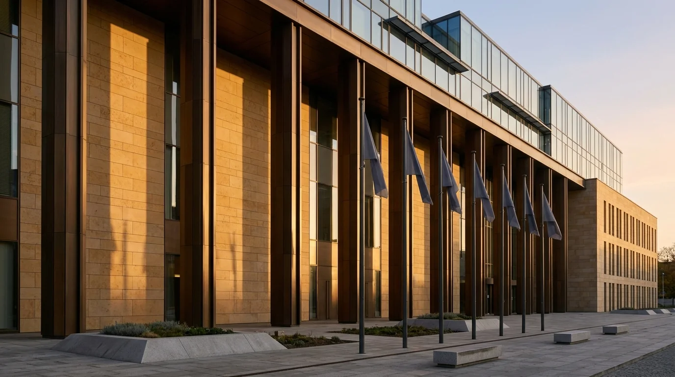 Fachada de la sede del Tribunal de Justicia de la Unión Europea en Luxemburgo, autoridad sobre jurisprudencia en juego online transfronterizo