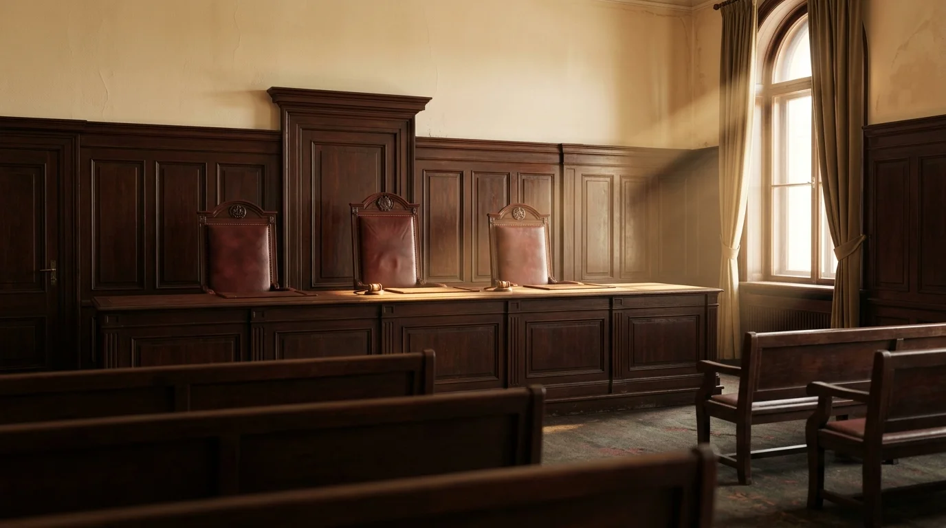 Sala del Tribunal Supremo de España durante una vista del recurso contra el Real Decreto 958/2020 de comunicaciones comerciales del juego